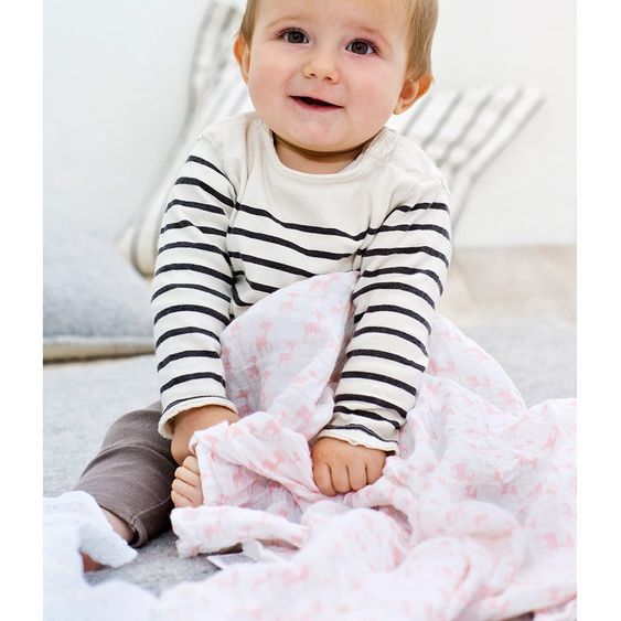 Lässig Mulltuch 3er Pack Lela 85 x 85 cm - Rosa