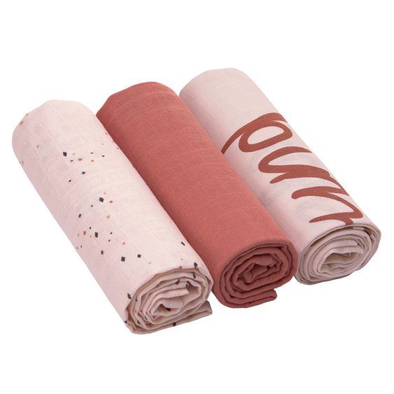 Lässig Mulltuch 3er Pack Swaddle & Burp Blanket L 85 x 85 cm - More Magic Horse