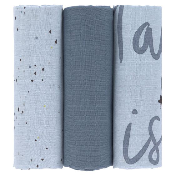 Lässig Mulltuch 3er Pack Swaddle & Burp Blanket L 85 x 85 cm - More Magic Seal