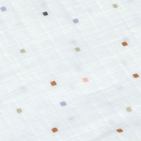 Lässig Mulltuch 3er Pack Swaddle M Bio-Baumwolle 60 x 60 cm - Happy Fruits - Peach