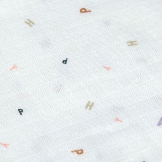 Lässig Mulltuch 3er Pack Swaddle M Bio-Baumwolle 60 x 60 cm - Happy Fruits - Peach