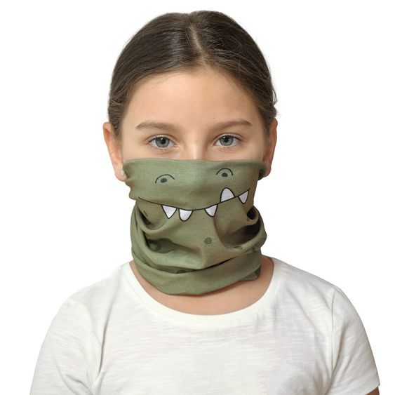 Lässig Multifunktionstuch Flexi-Loop Kids - Crocodile - Olive