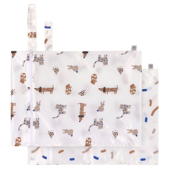 Lässig Nasstasche 2er Pack Wet Bag - Little Mateys - Royal Blue