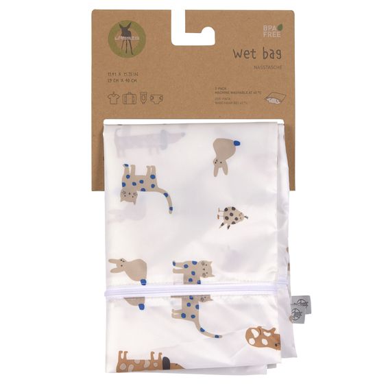 Lässig Nasstasche 2er Pack Wet Bag - Little Mateys - Royal Blue