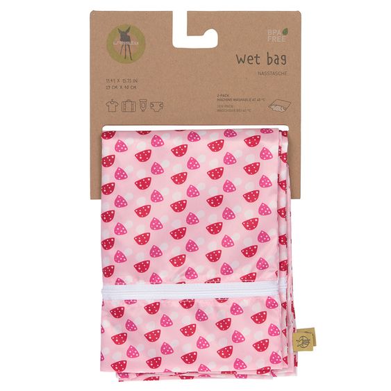 Lässig Nasstasche 2er Pack Wet Bag - Mushroom Magenta