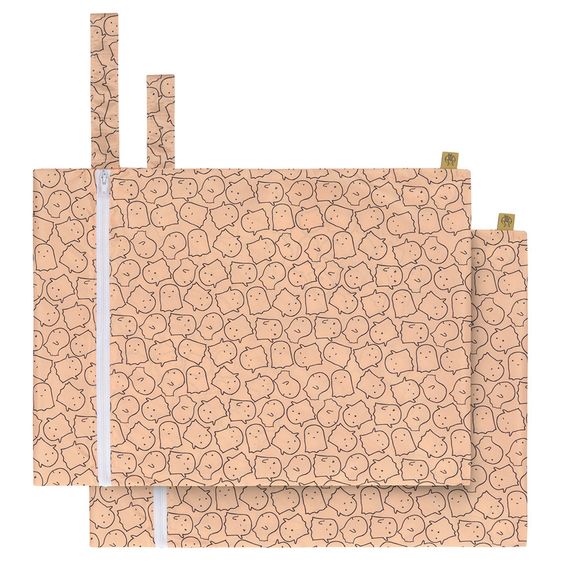 Lässig Nasstasche 2er Pack Wet Bag - Spookies - Peach