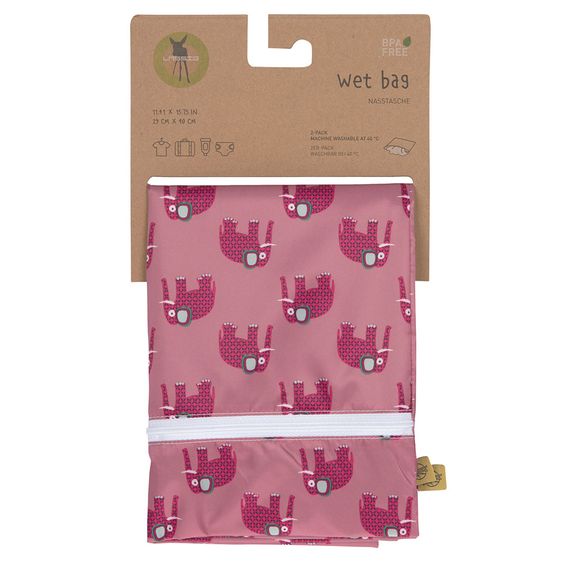 Lässig Nasstasche 2er Pack Wet Bag - Wildlife Elephant
