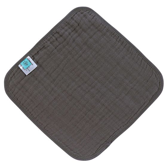 Lässig Pflegetuch 3er Pack Muslin 30 x 30 cm - Anthracite