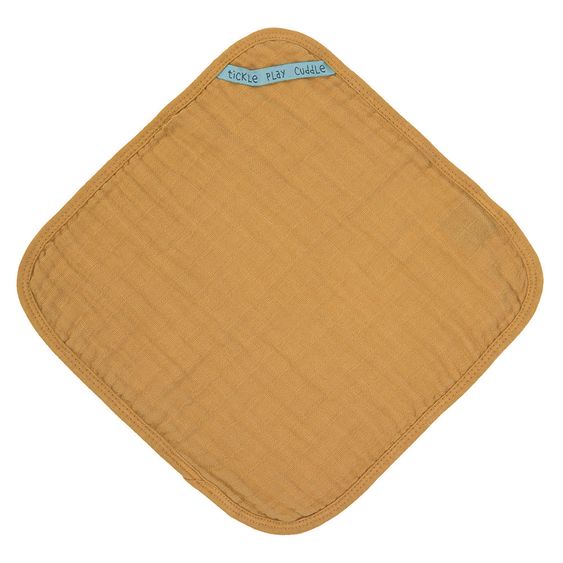 Lässig Pflegetuch 3er Pack Muslin 30 x 30 cm - Mustard