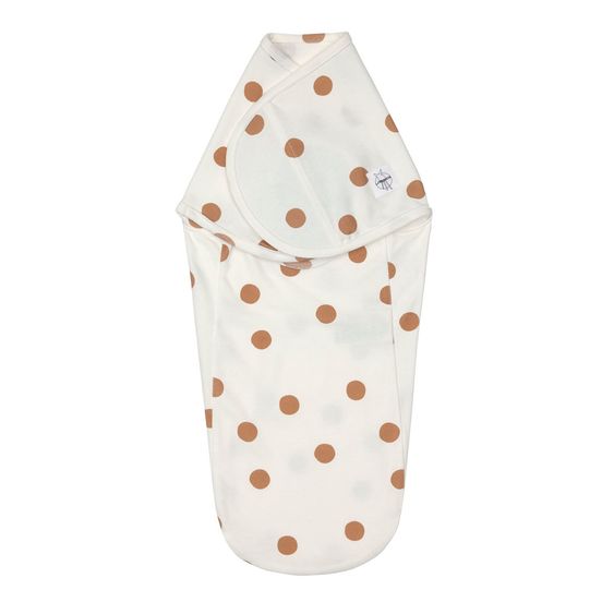 Lässig Pucksack Cozy Swaddle Bag GOTS - Big Dots - Milky