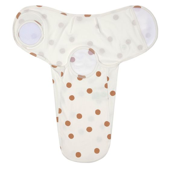 Lässig Pucksack Cozy Swaddle Bag GOTS - Big Dots - Milky