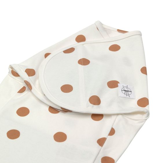 Lässig Pucksack Cozy Swaddle Bag GOTS - Big Dots - Milky