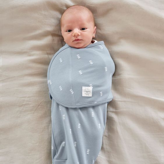 Lässig Pucksack Cozy Swaddle Bag GOTS - Blocchi - Azzurro