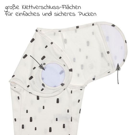 Lässig Pucksack Cozy Swaddle Bag GOTS - Bricks - Milky