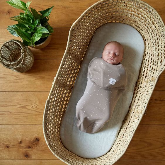 Lässig Pucksack Cozy Swaddle Bag GOTS - Spinkle - Taupe