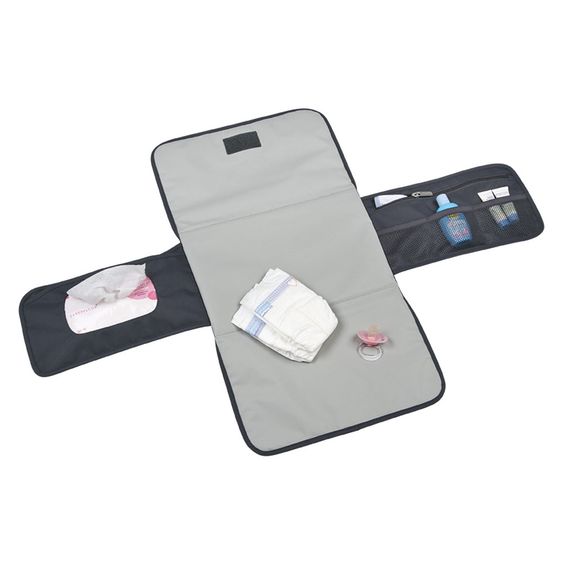 Lässig Fasciatoio da viaggio Wrap-To-Go - Linee tratteggiate - Ebano