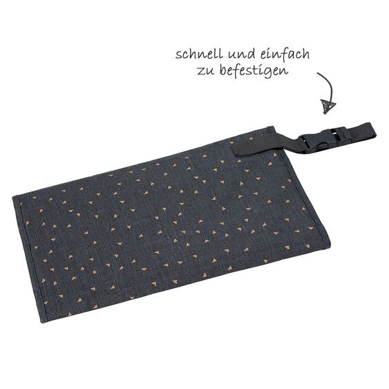 Lässig Reise-Wickelunterlage Wrap-To-Go - Triangel - Dark Grey