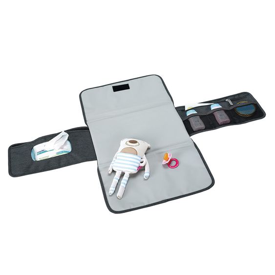 Lässig Reise-Wickelunterlage Wrap-To-Go - Triangel - Dark Grey