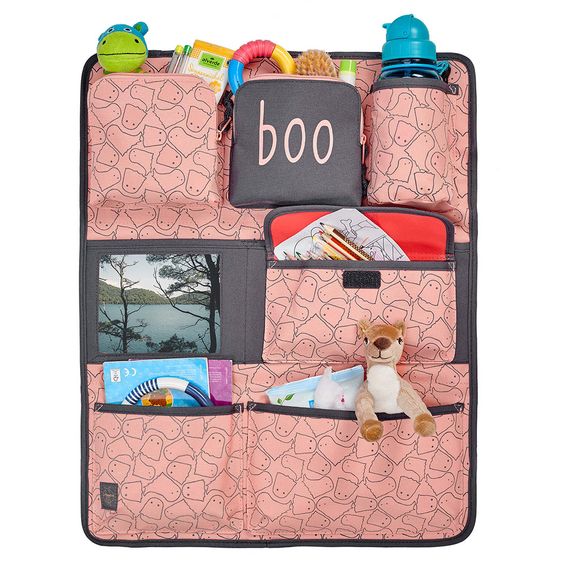 Lässig Rückenlehnen-Tasche Car Wrap-to-Go - Little Spookies - Peach