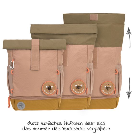 Lässig Backpack Mini Rolltop Backpack - Nature Hazelnut