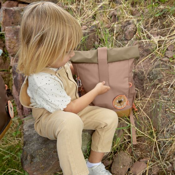 Lässig Backpack Mini Rolltop Backpack - Nature Hazelnut