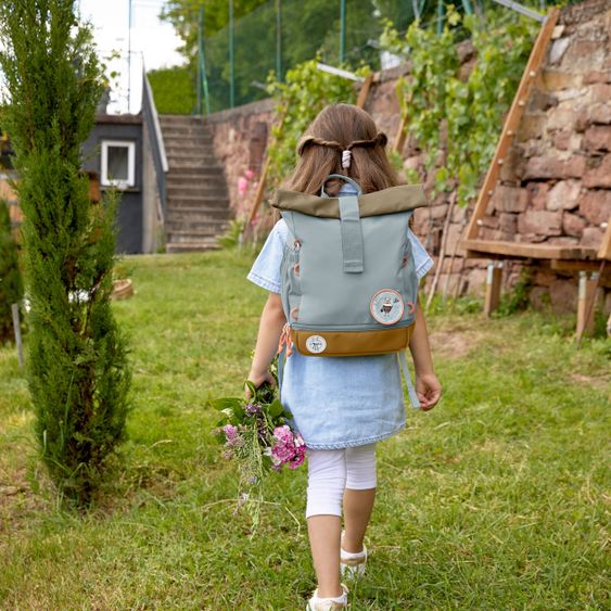 Lässig Backpack Mini Rolltop Backpack - Nature Light Blue