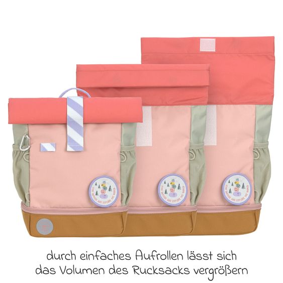 Lässig Rucksack Mini Rolltop Backpack - Sunny Explorer - Rose / Pink