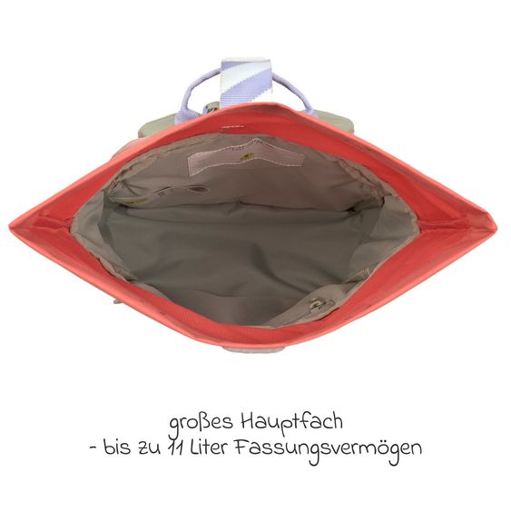 Lässig Rucksack Mini Rolltop Backpack - Sunny Explorer - Rose / Pink