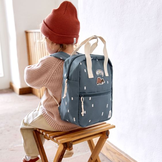 Lässig Rucksack Mini Square Backpack - Happy Prints - Midnight Blue