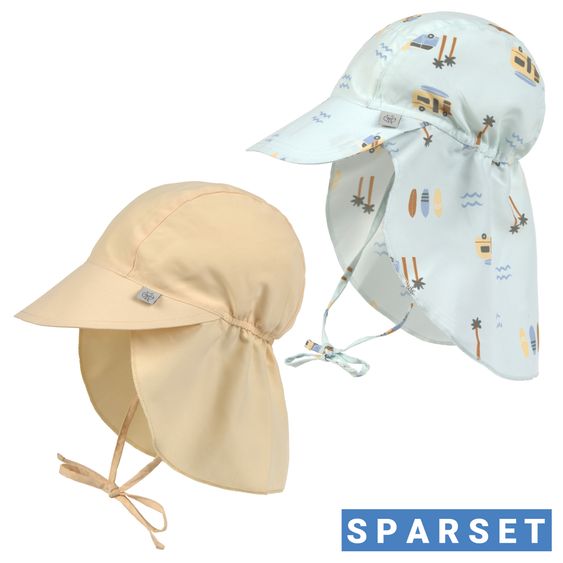 Lässig Schirmmütze 2er Pack - Camper - Sea Foam / Vanilla - Gr. 46/49