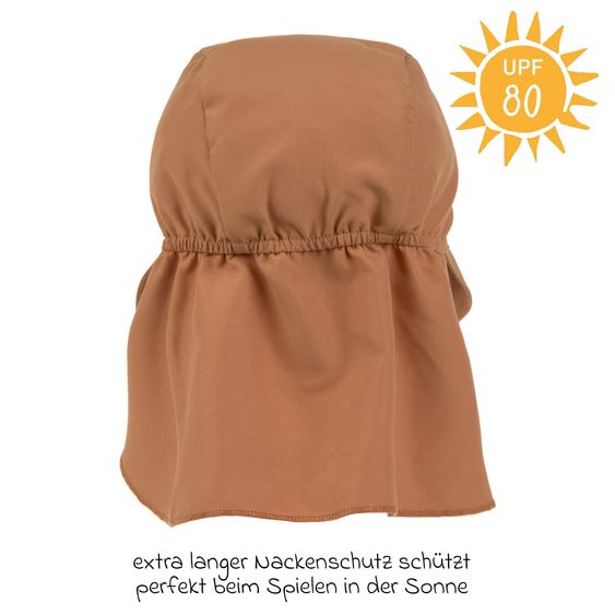 Lässig Schirmmütze mit Nackenschutz LSF Sun Protection Flap Hat - Almond - Gr. 43/45