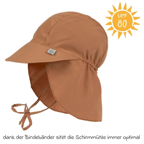 Lässig Schirmmütze mit Nackenschutz LSF Sun Protection Flap Hat - Almond - Gr. 43/45