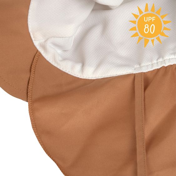 Lässig Schirmmütze mit Nackenschutz LSF Sun Protection Flap Hat - Almond - Gr. 43/45