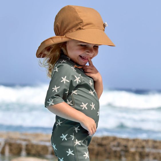 Lässig Schirmmütze mit Nackenschutz LSF Sun Protection Flap Hat - Almond - Gr. 43/45
