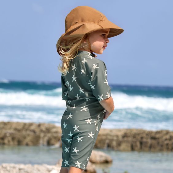 Lässig Schirmmütze mit Nackenschutz LSF Sun Protection Flap Hat - Almond - Gr. 43/45
