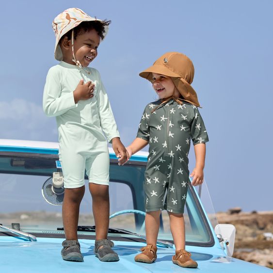 Lässig Schirmmütze mit Nackenschutz LSF Sun Protection Flap Hat - Almond - Gr. 46/49