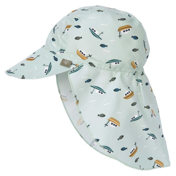 Lässig Schirmmütze mit Nackenschutz LSF Sun Protection Flap Hat - Boat Mint - Gr. 43/45