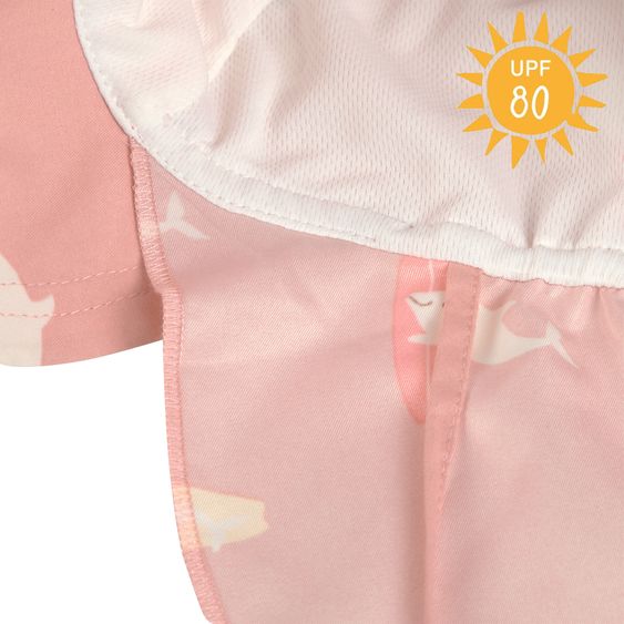 Lässig Schirmmütze mit Nackenschutz LSF Sun Protection Flap Hat - Dolphin - Peach - Gr. 43/45