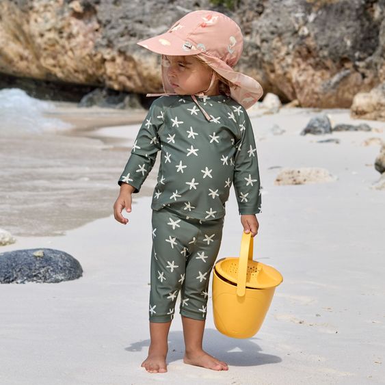 Lässig Schirmmütze mit Nackenschutz LSF Sun Protection Flap Hat - Dolphin - Peach - Gr. 43/45
