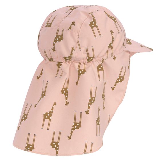 Lässig Cappello a falde con protezione del collo SPF Cappello a falde con protezione solare - Giraffe Rose - Taglia 43/45