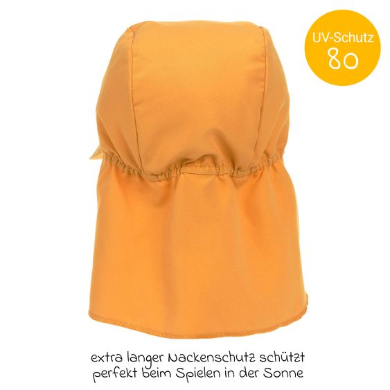 Lässig Schirmmütze mit Nackenschutz LSF Sun Protection Flap Hat - Gold - Gr. 46/49