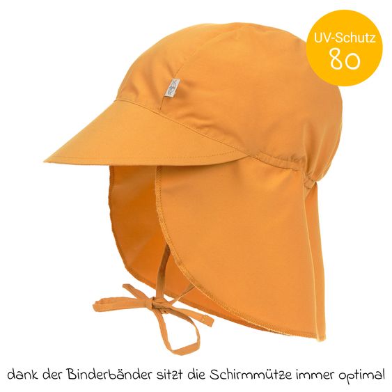 Lässig Schirmmütze mit Nackenschutz LSF Sun Protection Flap Hat - Gold - Gr. 46/49