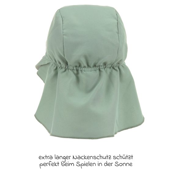 Lässig Sun cap with neck protection LSF Sun Protection Flap Hat - Green - Size: 45-47