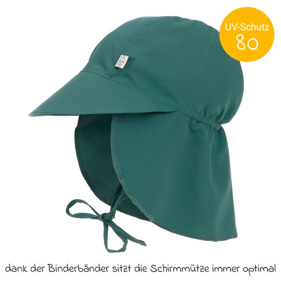 Lässig Schirmmütze mit Nackenschutz LSF Sun Protection Flap Hat - Green - Gr. 46/49