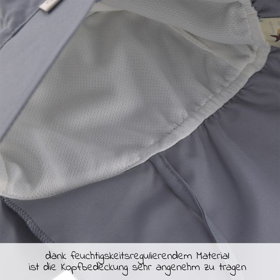 Lässig Cappello a falde con protezione del collo SPF Cappello a falde con protezione solare - Grigio - Taglia 43/45