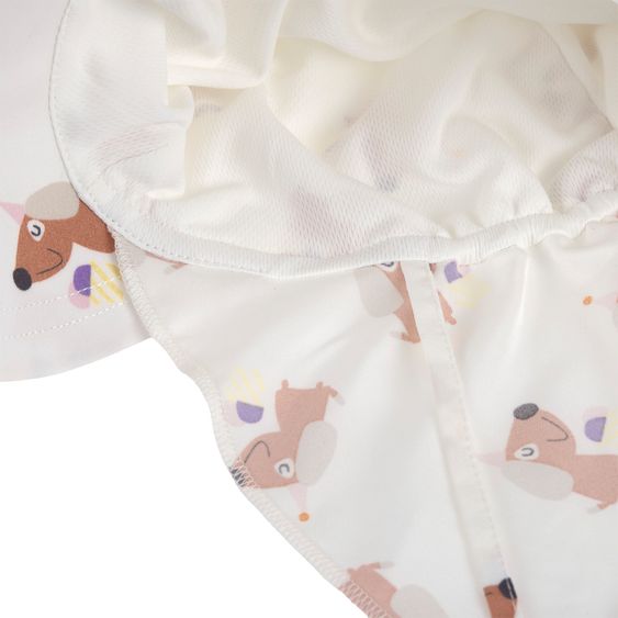 Lässig Schirmmütze mit Nackenschutz LSF Sun Protection Flap Hat - Ice Cream / Dog - Sea Salt - Gr. 45-47
