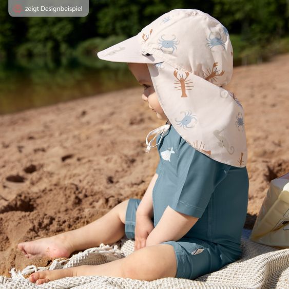 Lässig Schirmmütze mit Nackenschutz LSF Sun Protection Flap Hat - Milky - Gr. 43/45