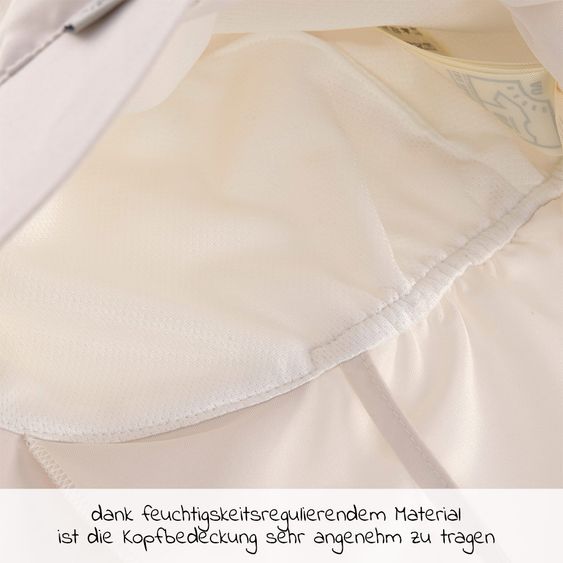 Lässig Cappello a falde con protezione del collo SPF Cappello a falde con protezione solare - Bianco sporco - Taglia 43/45