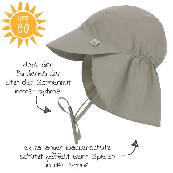 Lässig Schirmmütze mit Nackenschutz LSF Sun Protection Flap Hat - Olive - Gr. 43/45