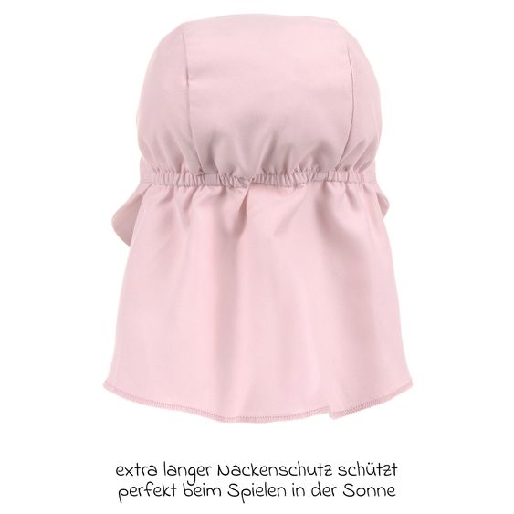 Lässig Cappellino con visiera e protezione per il collo Cappello con Aletta Protezione Solare LSF - Rosa Pallido - Taglia: 41-44